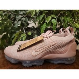 Nike Womens Air VaporMax 2021 Flyknit Running Sneakers Pink DJ9975-600 Size 12